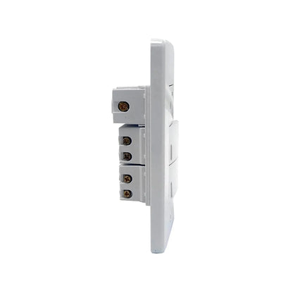 Placa 2 apagadores/1 contacto blanca Solaris 86622BC