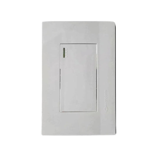 Placa 1 apagador escalera blanca push Solaris L-001