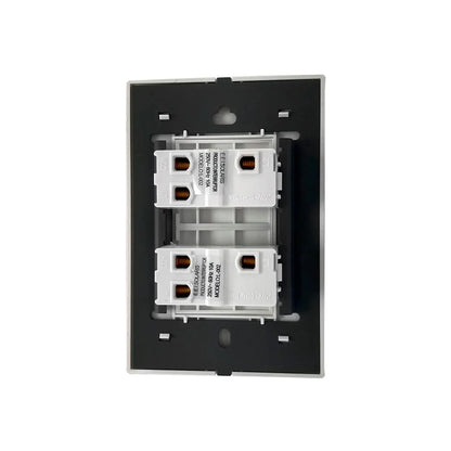 Placa 2 apagadores escalera blanca push Solaris L-002
