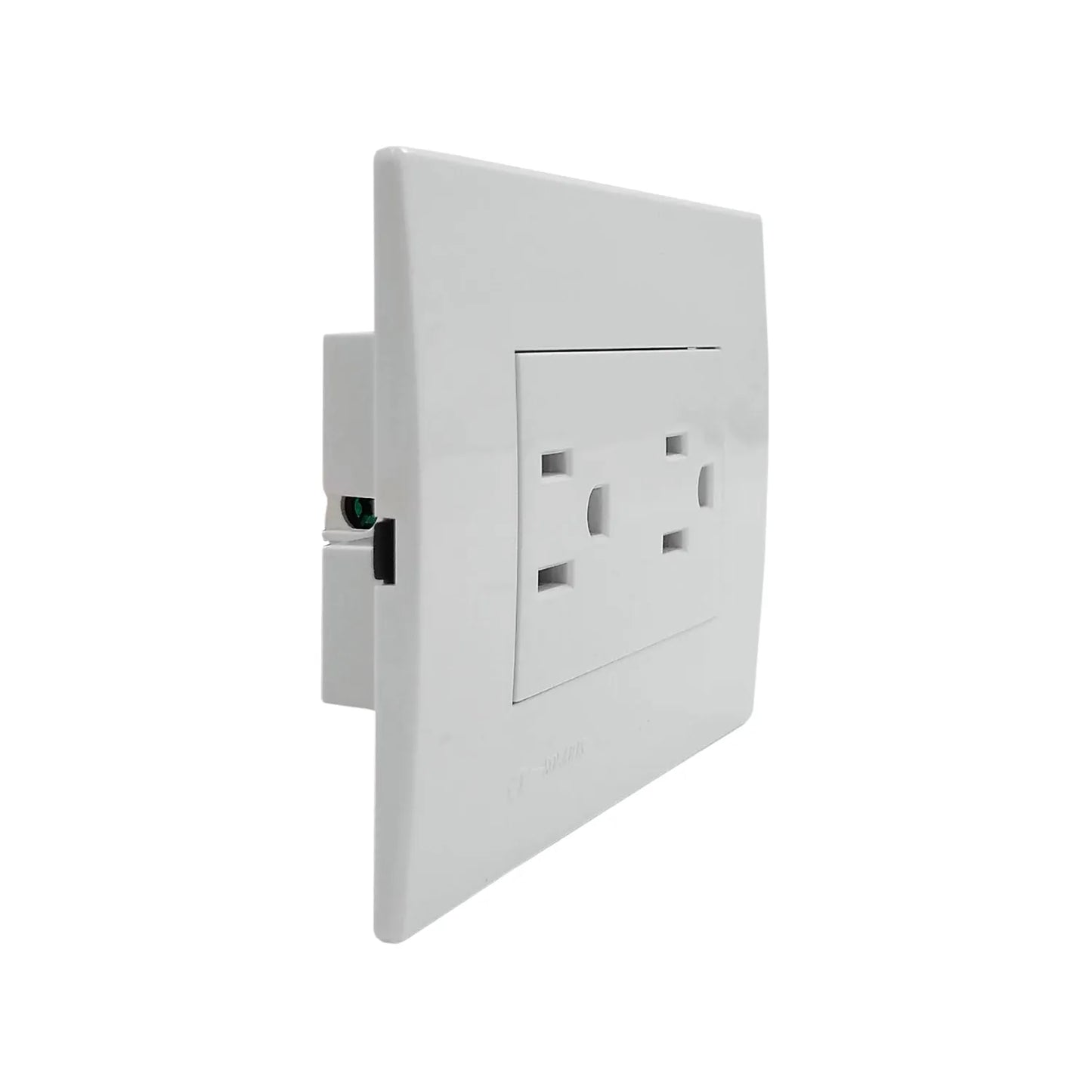 Placa 2 contactos blanca push Solaris L-61