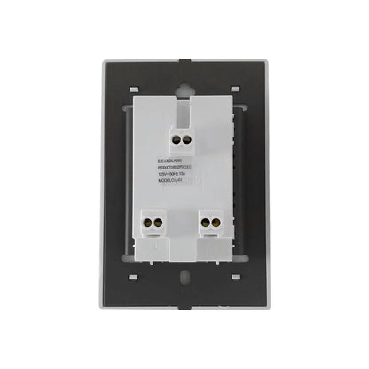 Parte posterior placa eléctrica blanca Solaris L-61, receptáculo 2 contactos push-in, 125V 10A.