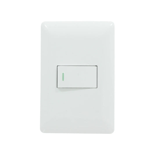 Placa 1 apagador escalera blanca Solaris ECO-1-BC