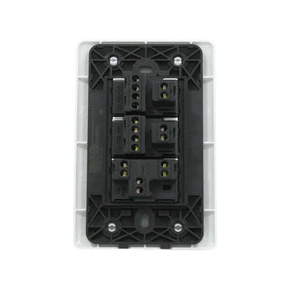 Placa 1 apagador/2 contactos blanca Solaris ECO-61-2-BC