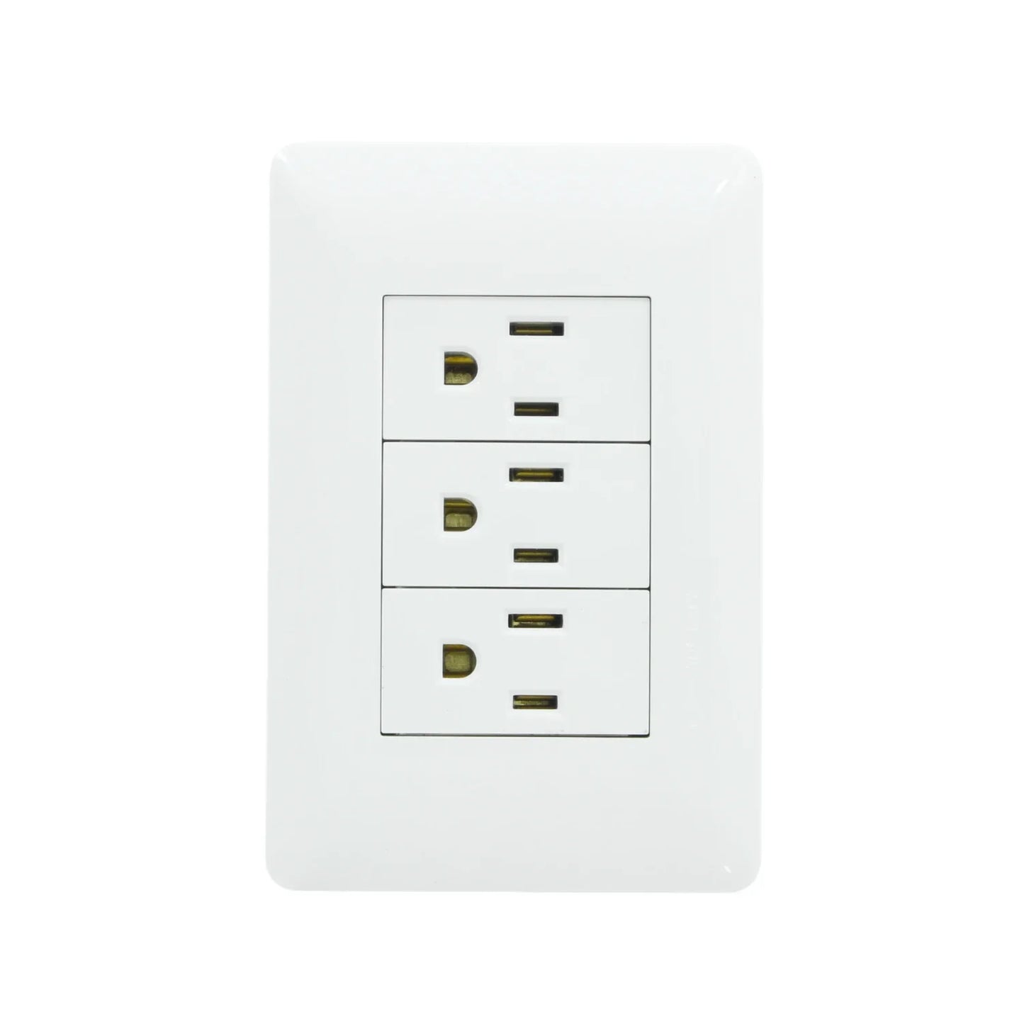 Placa 3 contactos blanca Solaris ECO-61-3-BC