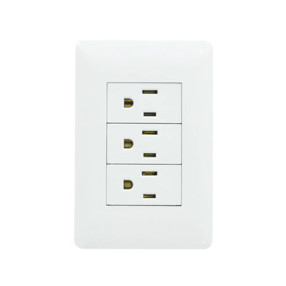 Placa 3 contactos blanca Solaris ECO-61-3-BC