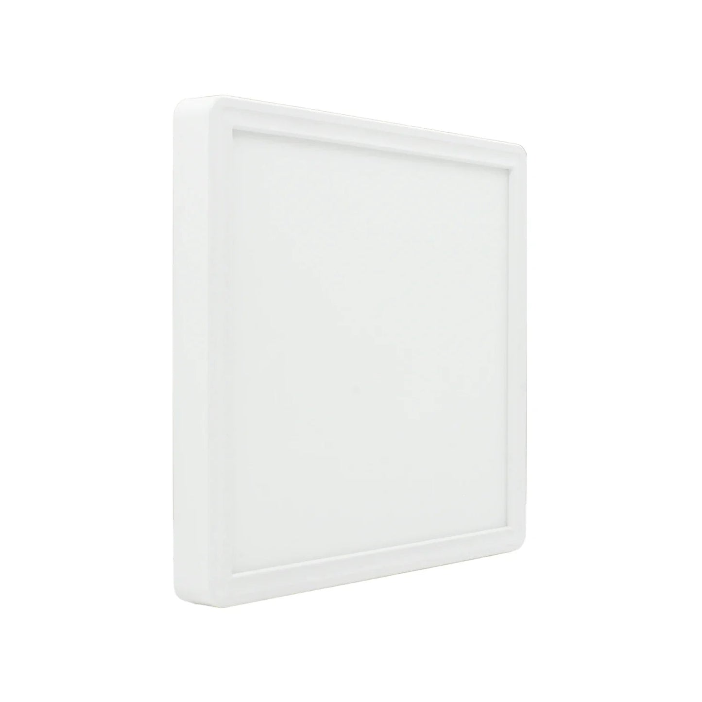 Panel LED cuadrado blanco, luz para sobreponer, diseño moderno de iluminación interior.