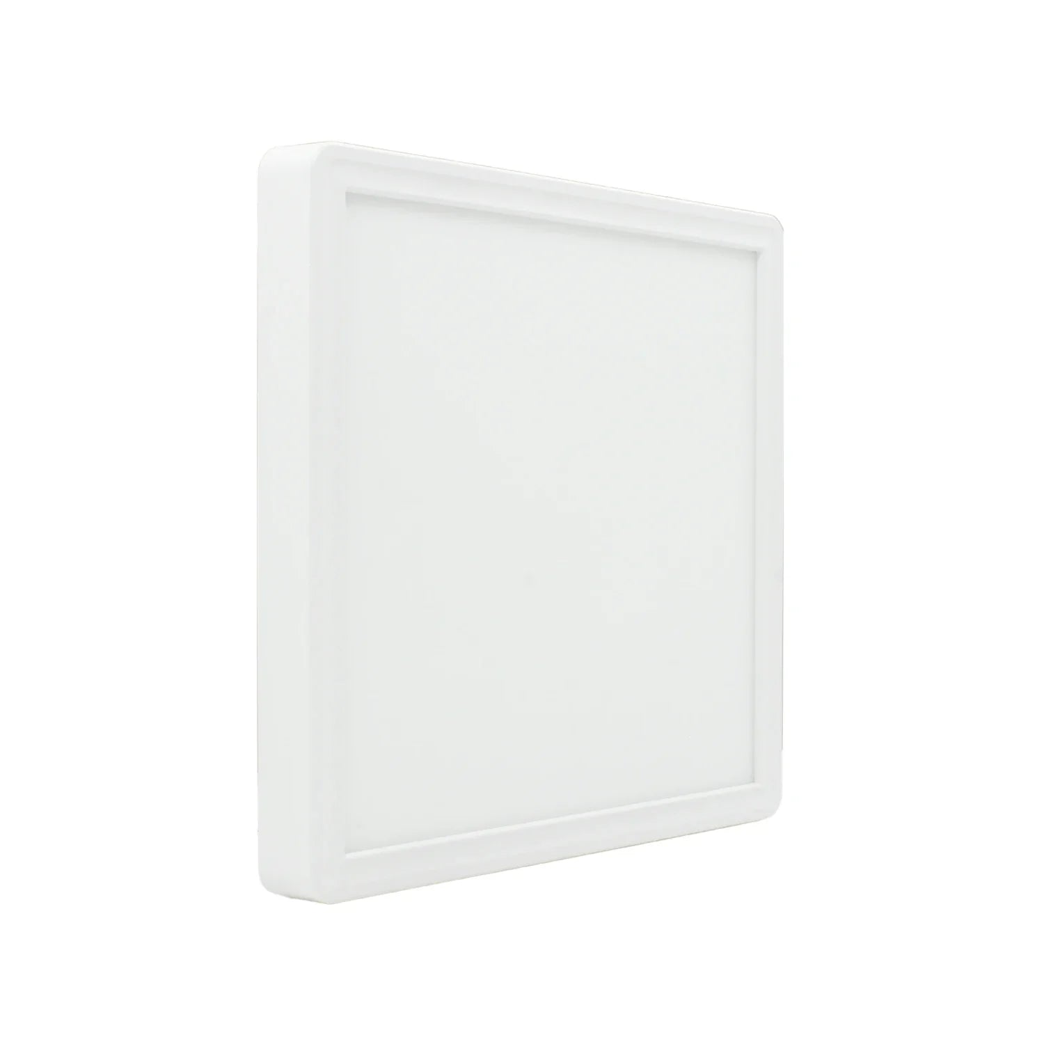 Panel LED cuadrado blanco, luz para sobreponer, diseño moderno de iluminación interior.