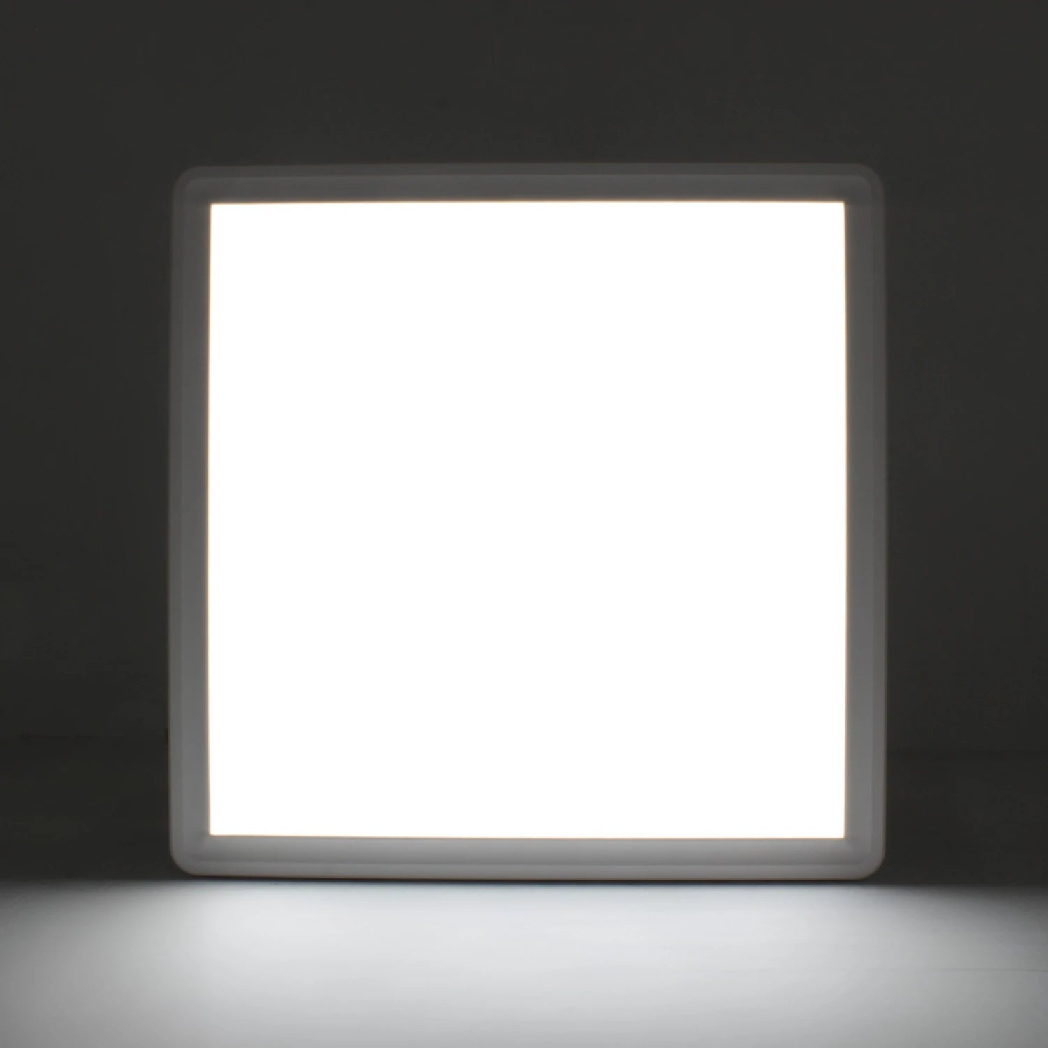 Lámpara panel LED cuadrada de sobreponer, luz blanca brillante, marco blanco
