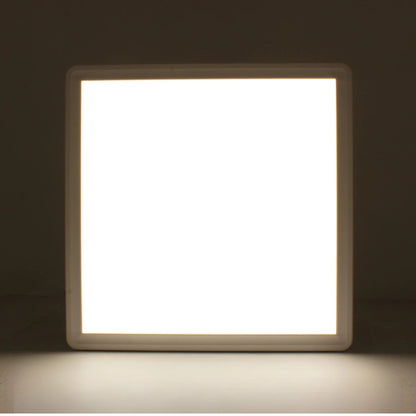 Lámpara panel LED cuadrada de sobreponer, luz blanca cálida brillante para iluminación interior moderna