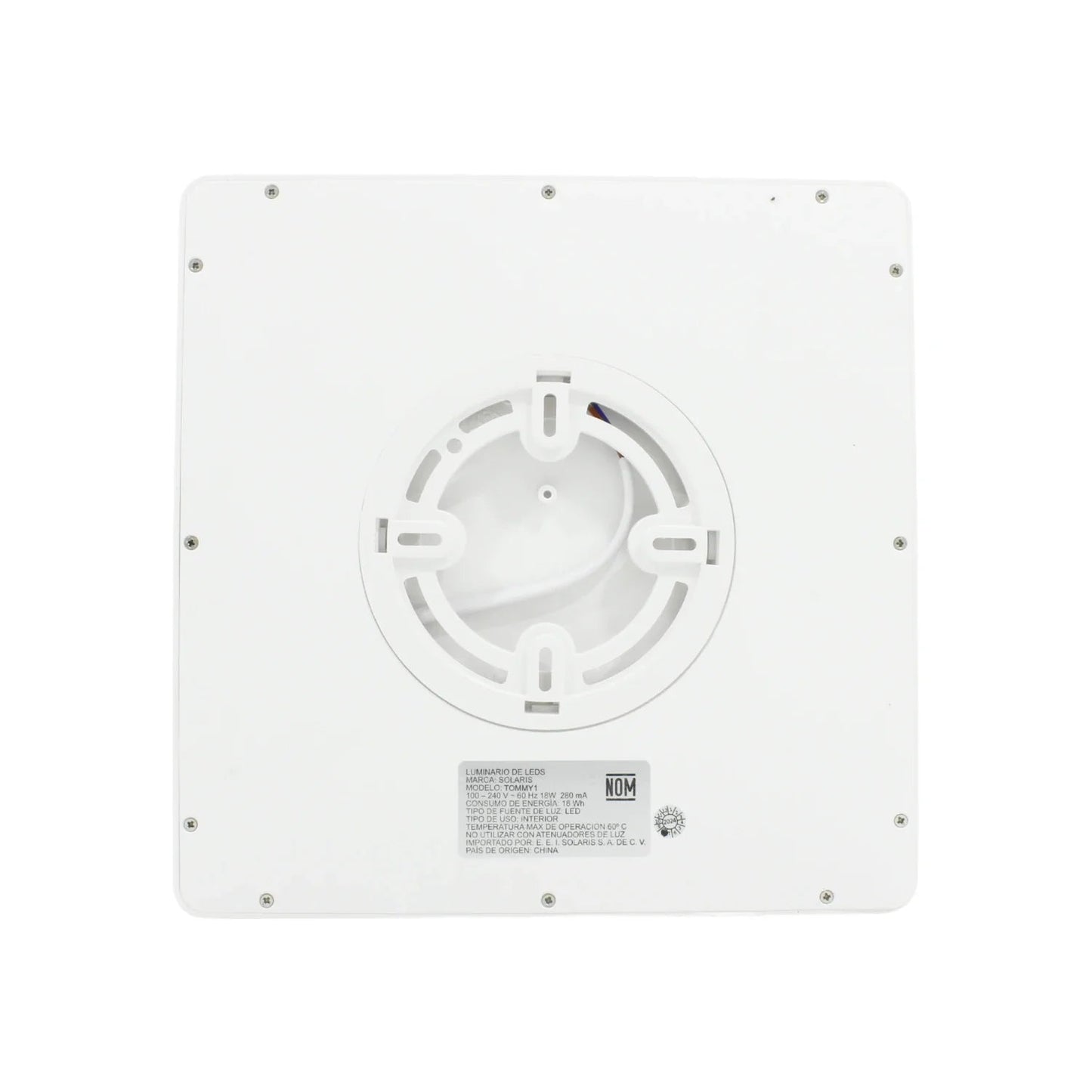 Lámpara panel LED cuadrado blanco 18W Solaris Tommy para sobreponer