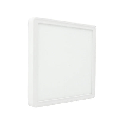 Lámpara panel LED cuadrada blanca 18W de sobreponer para iluminación de techo
