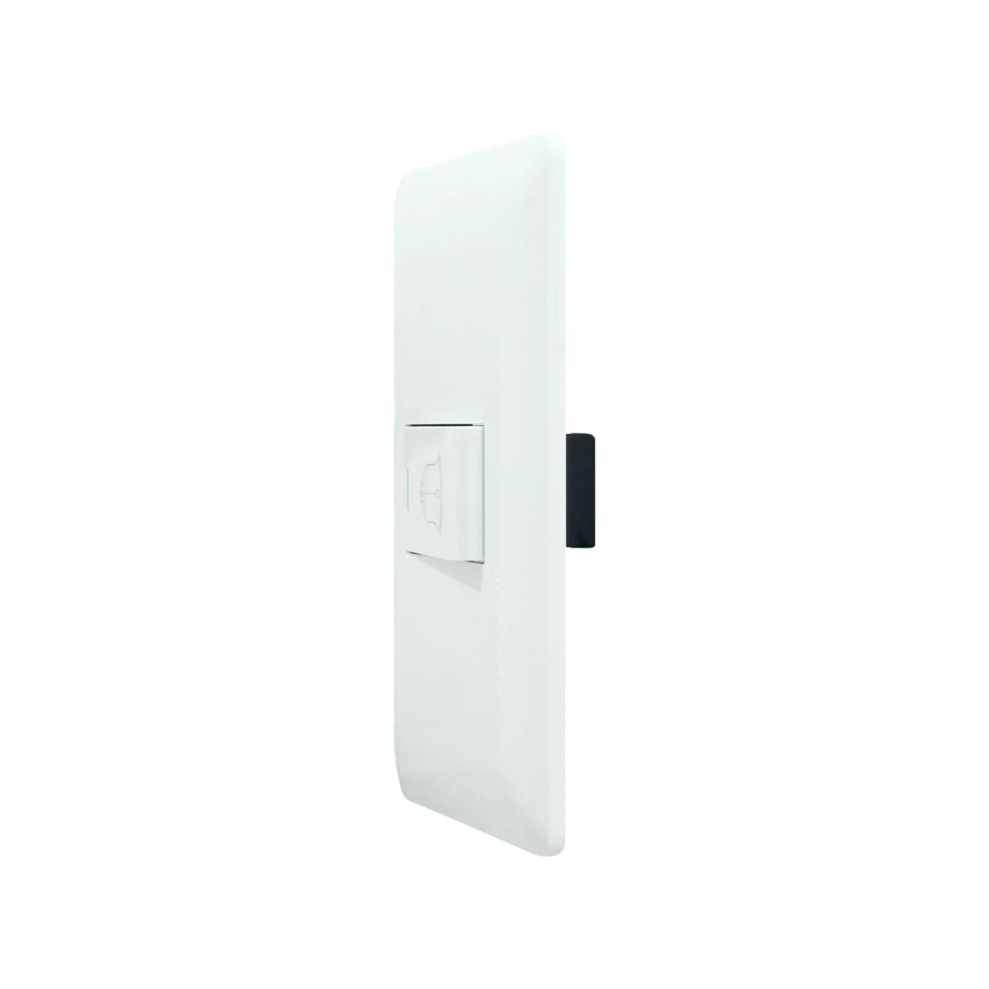 Placa de botón para timbre de casa, acabado blanco mate, pulsador eléctrico de montaje en pared