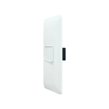 Placa de botón para timbre de casa, acabado blanco mate, pulsador eléctrico de montaje en pared