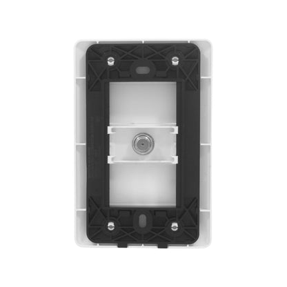 Placa de pared blanca Solaris para conector TV de cable coaxial, 1 entrada