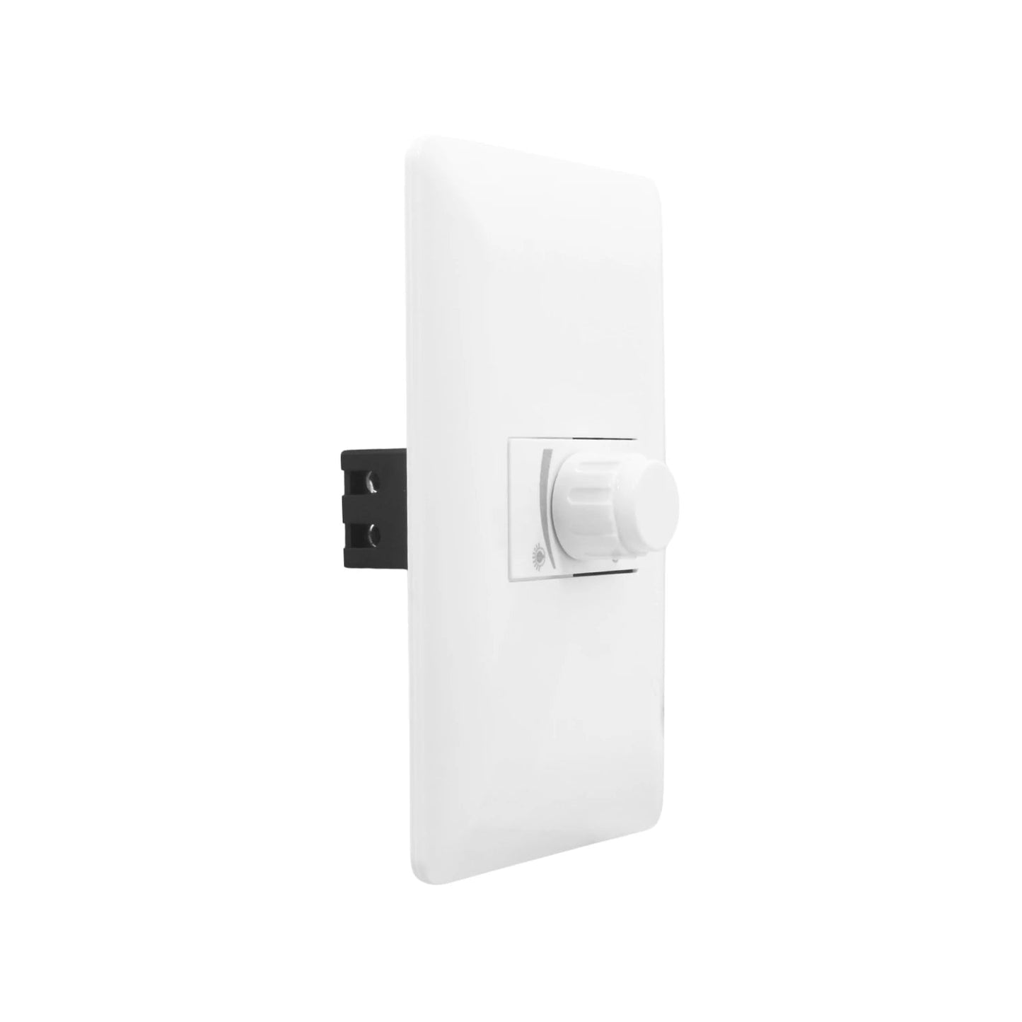 Placa de pared blanca con atenuador de luz giratorio, control de intensidad para iluminación doméstica