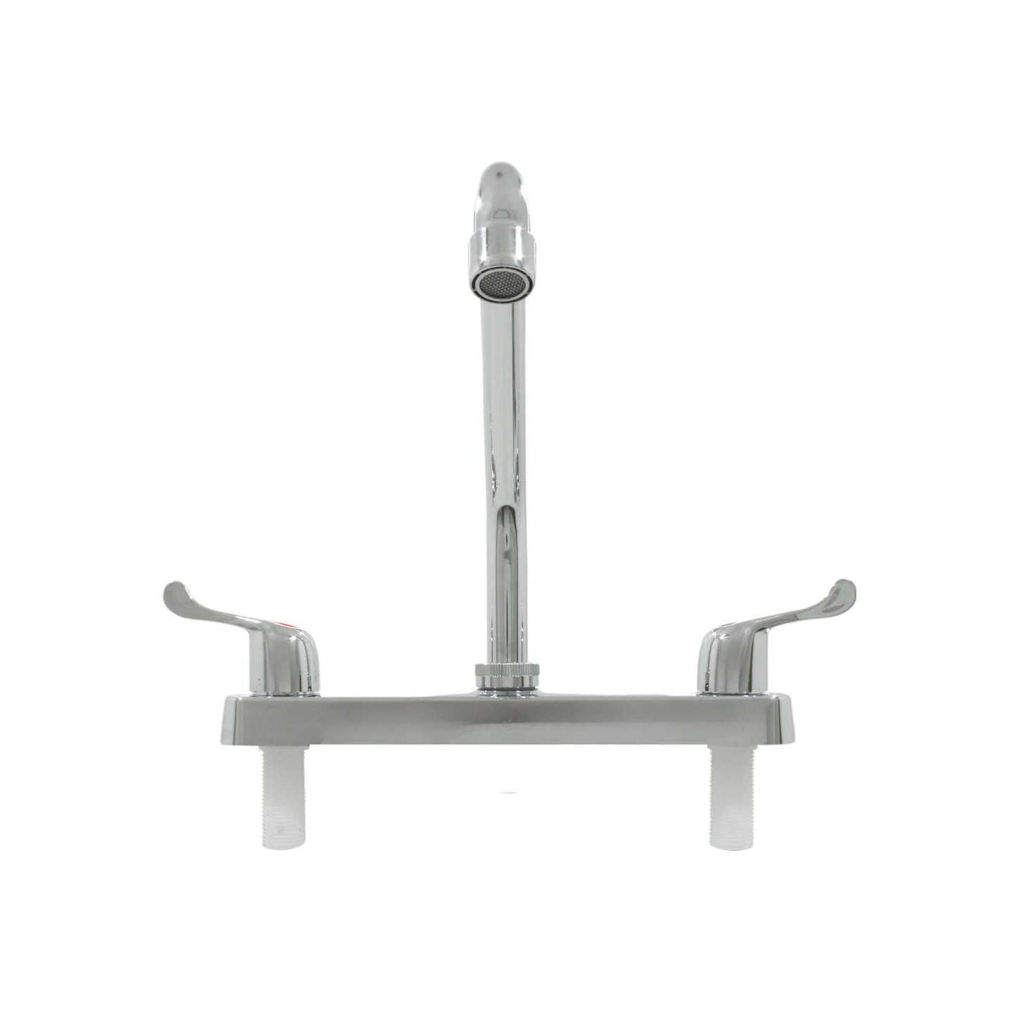 Mezcladora cromada para fregadero de cocina 8 pulgadas con doble manija de palanca