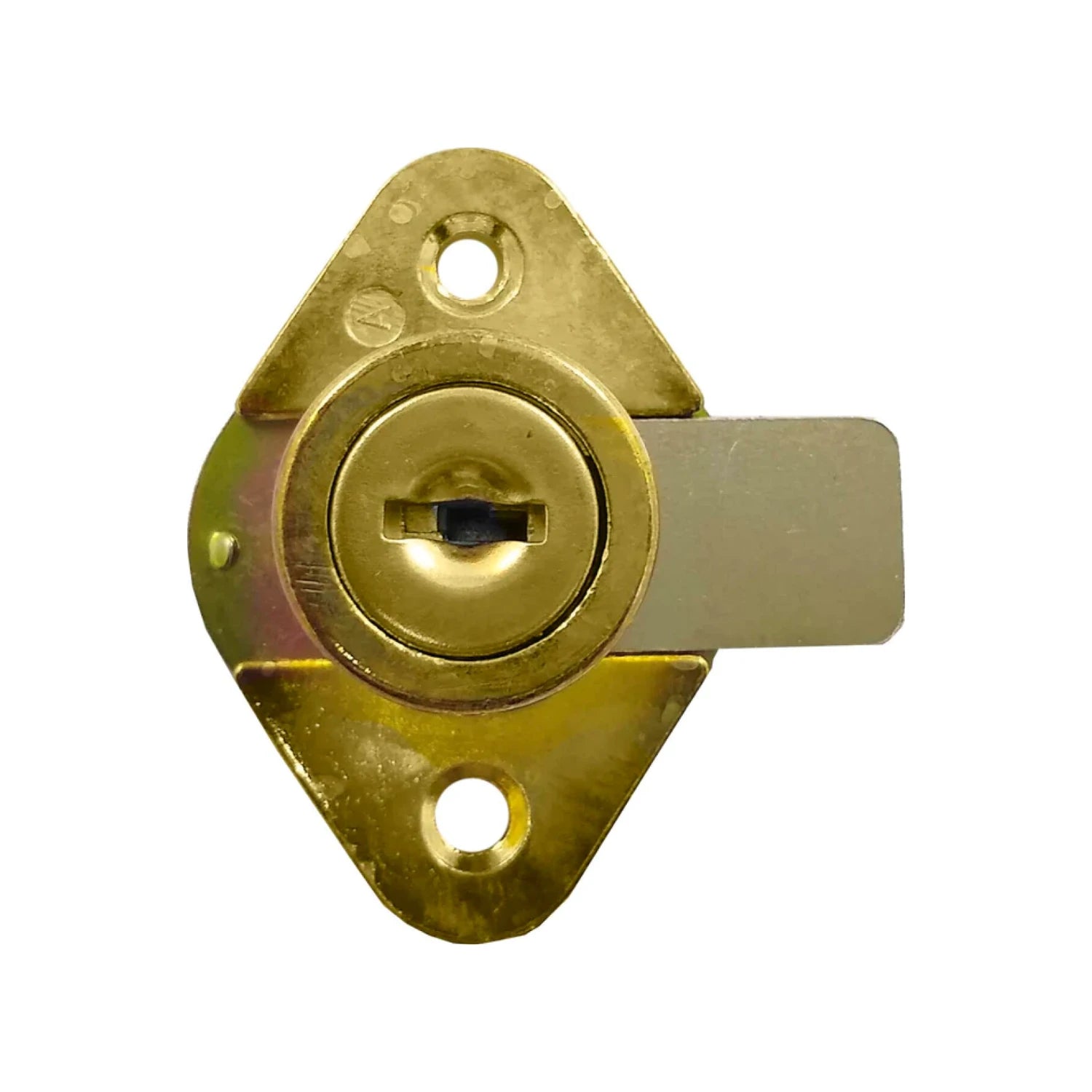 Cerradura de cajón dorada de latón para muebles, chapa de seguridad para armario con mecanismo de llave.
