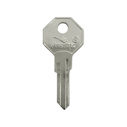 Llave virgen ASTRAL niquelada para duplicado, repuesto metálico de seguridad para cerrajería.