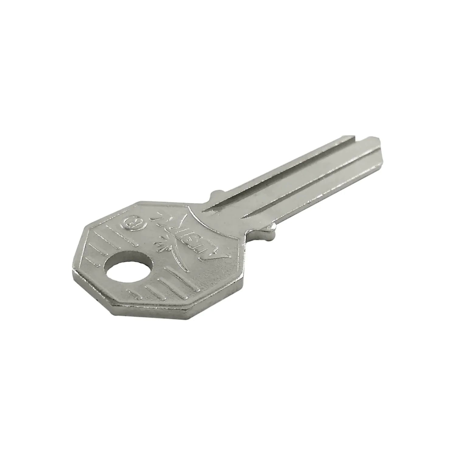 Llave virgen MG niquelada plateada para copia, repuesto cerrajería.