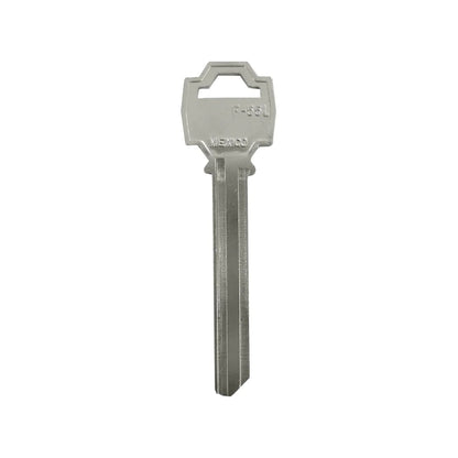 Forja de llave F-55L niquelada, fabricada en México, para duplicado de llaves