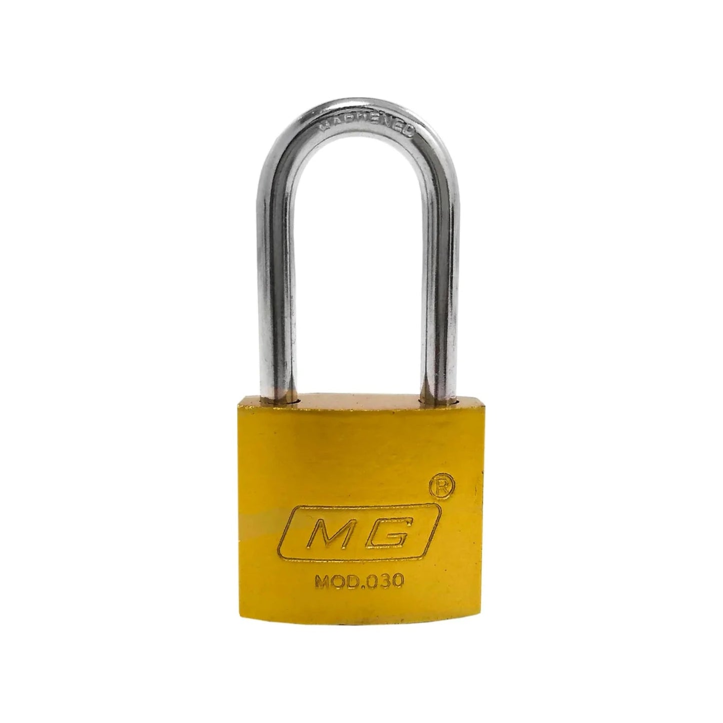 Candado dorado MG 30mm con gancho largo endurecido para alta seguridad