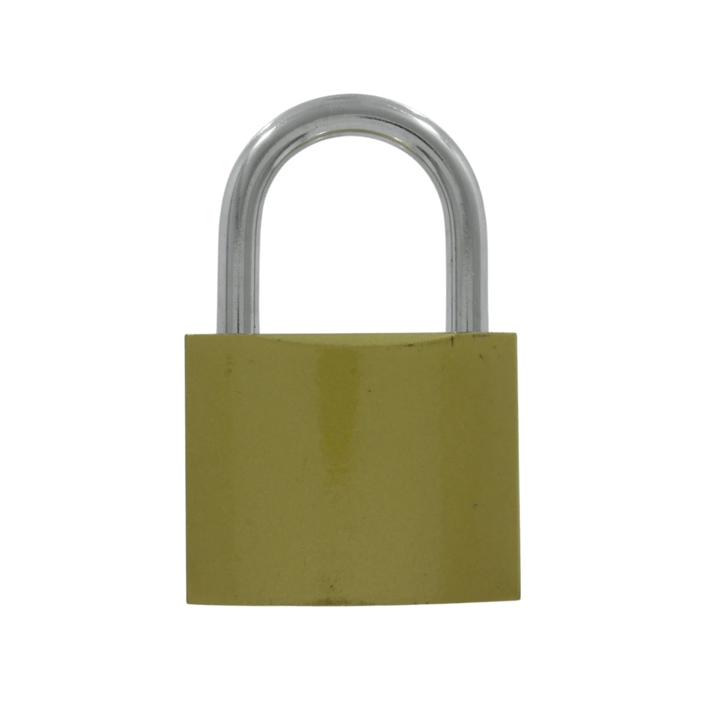 Candado de seguridad color bronce, con gancho corto cromado, para proteger pertenencias