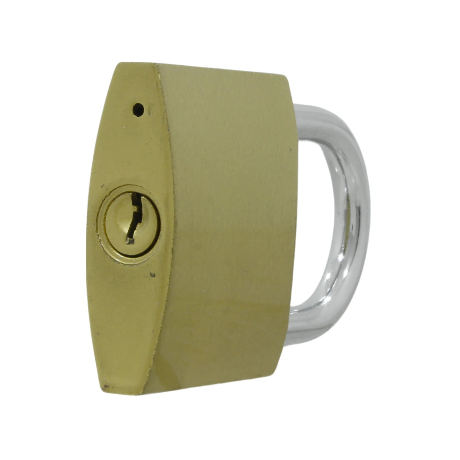 Candado de seguridad de latón dorado con gancho largo cromado 60mm para alta resistencia