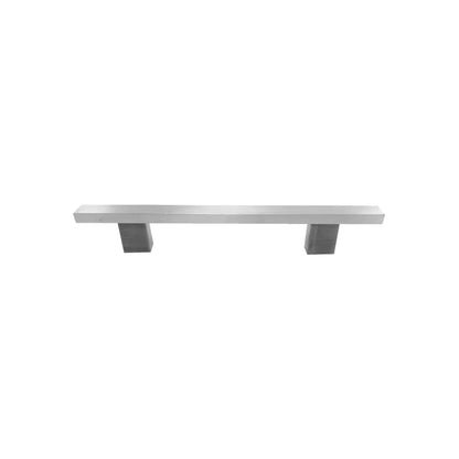 Jaladera rectangular de níquel satinado cepillado para muebles y cajones.