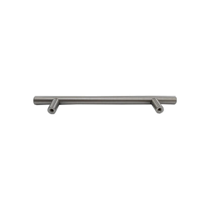 Jaladera para gabinete 160 mm de acero inoxidable cepillado, ideal para cocina y muebles modernos.