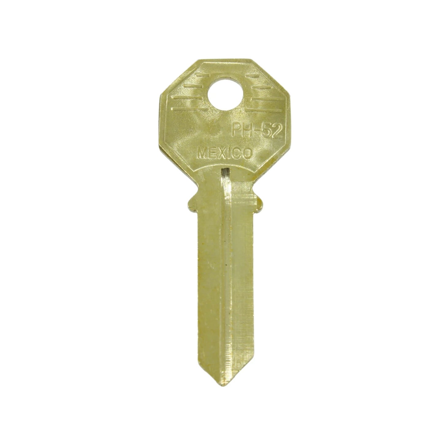 Forja de llave PH-52 latón dorado para cerrajería, duplicado y repuesto de llaves