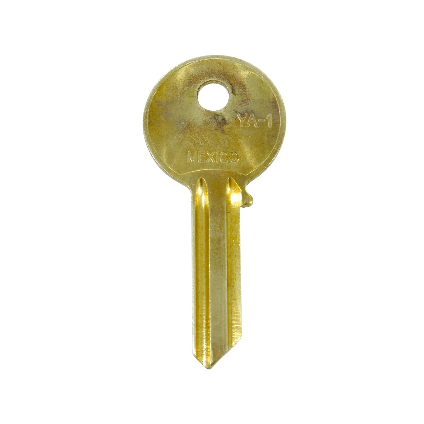 Llave virgen YA-1 latonada, ideal para duplicado de llaves, cerrajería profesional