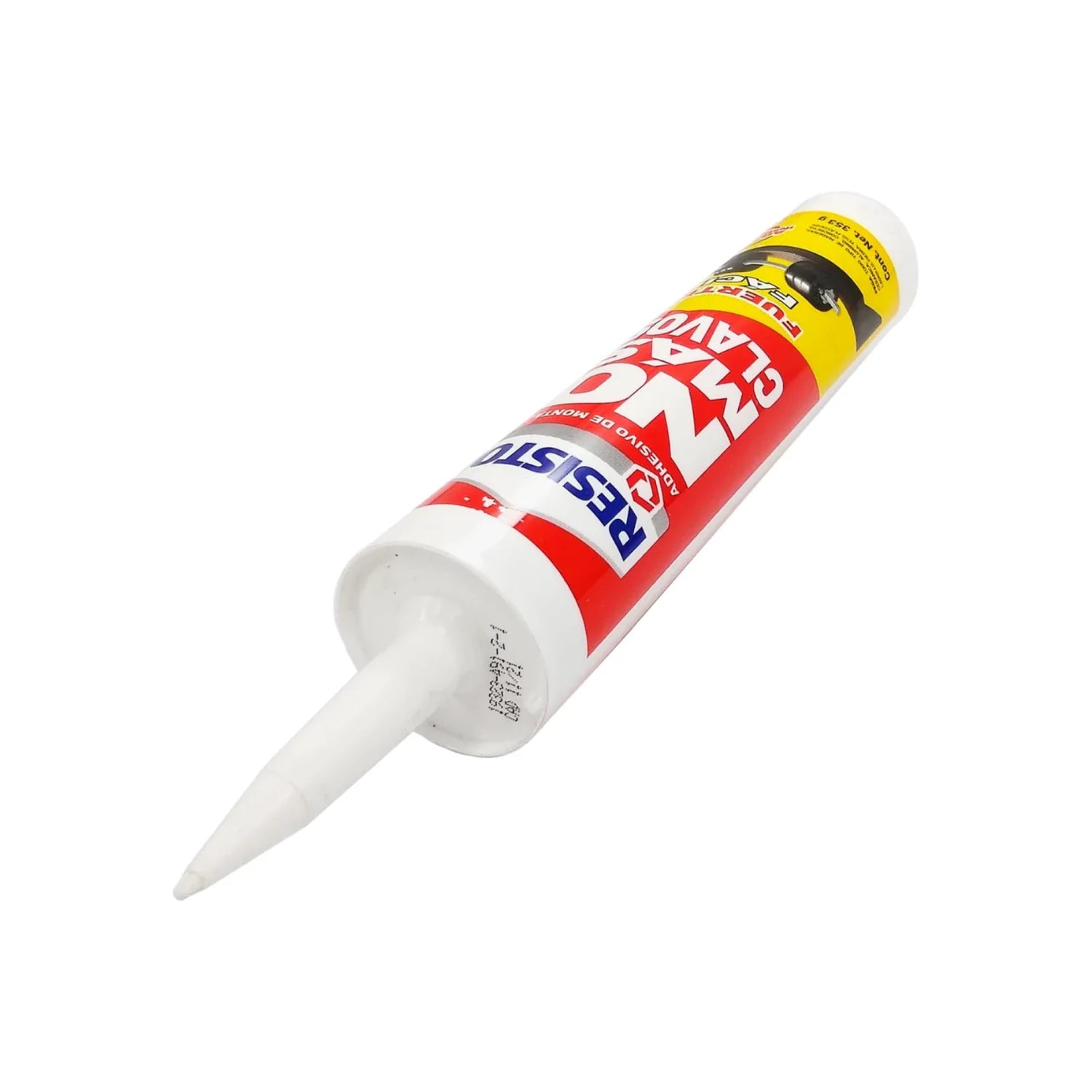 Pegamento de montaje Resistol No Más Clavos 353g blanco para fijar sin clavos.