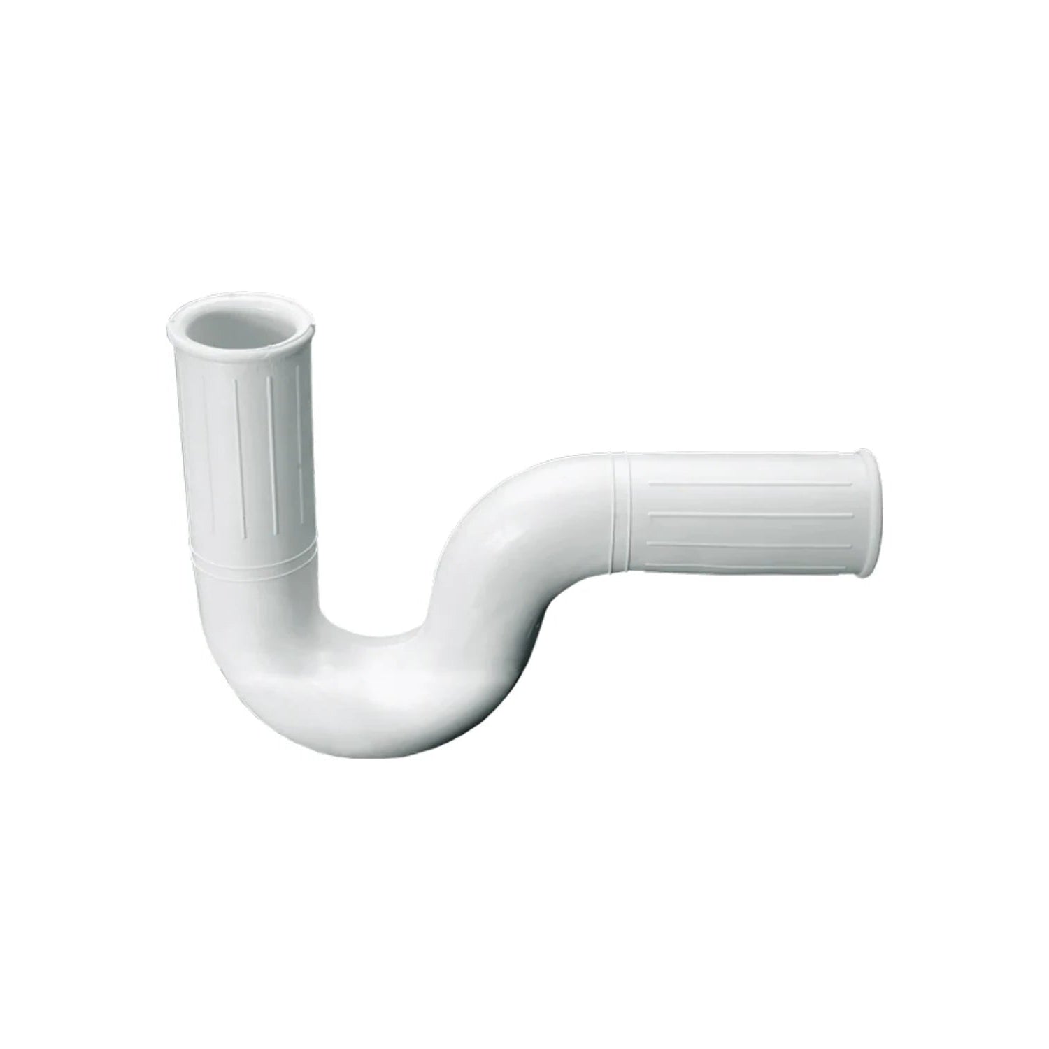 Cespol para lavabo PVC flexible blanco, trampa sifón de desagüe de fontanería