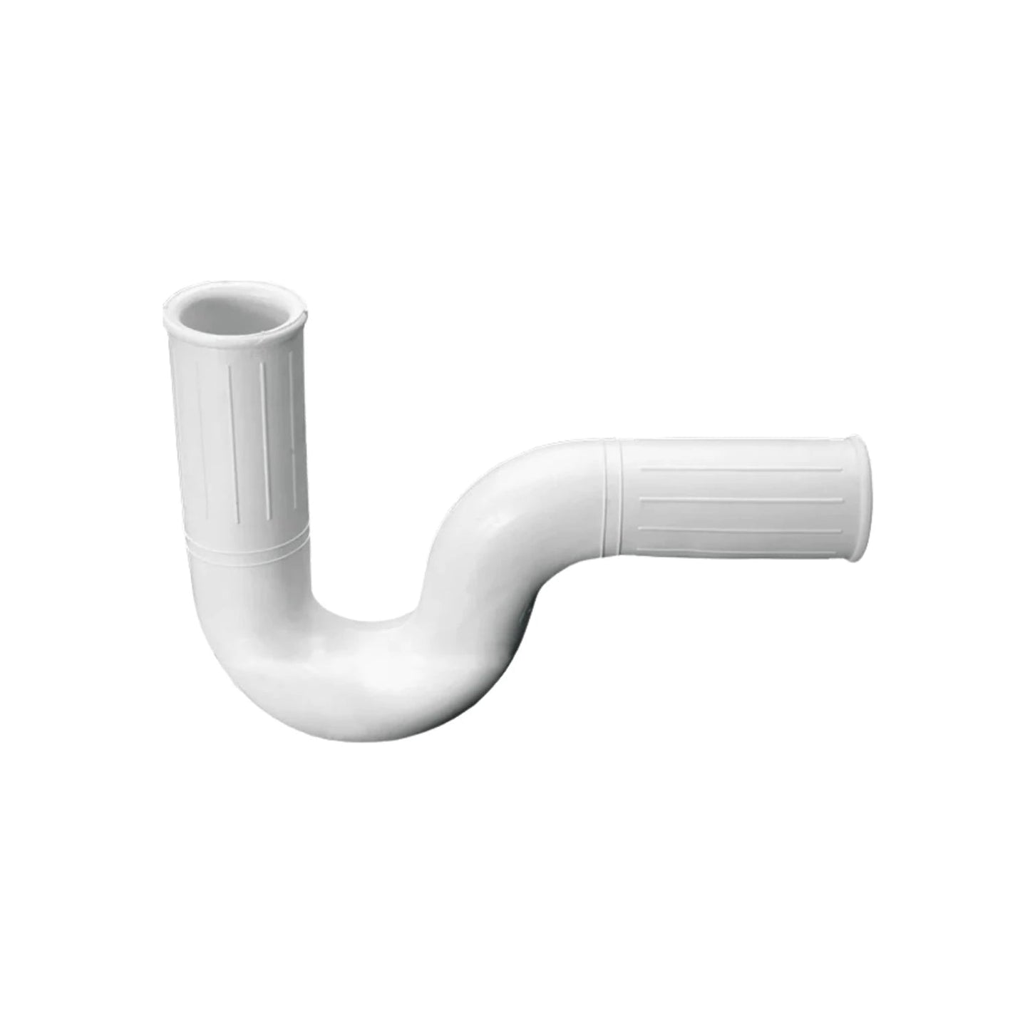 Cespol flexible PVC blanco para fregadero, trampa de agua desagüe lavabo
