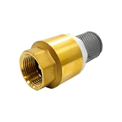 Pichancha de latón con filtro de malla, válvula de pie roscada hembra de 1 pulgada