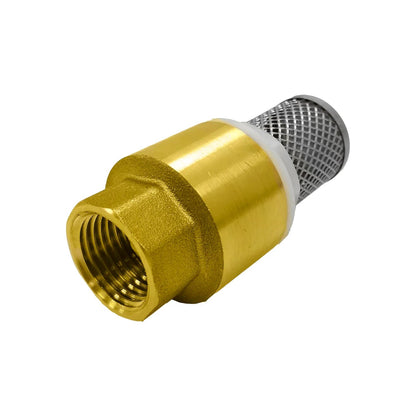 Pichancha de latón 1/2 pulgada con filtro de rejilla para válvula de pie, color dorado, para sistemas de succión