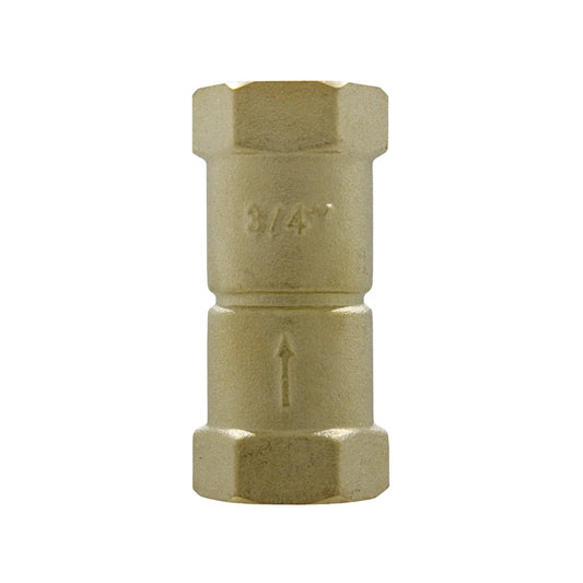 Válvula de retención de bronce 3/4 pulgada con flecha indicadora para control de flujo en tuberías