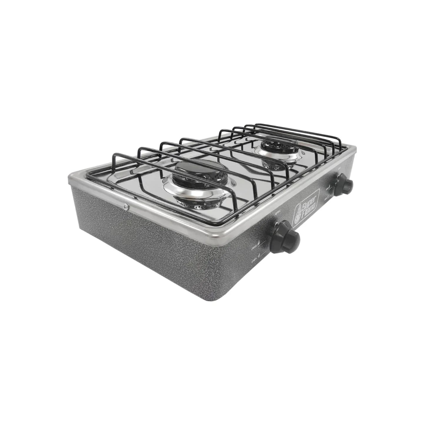 Estufa 2 quemadores cubierta acero inoxidable Super Flama 2QCA