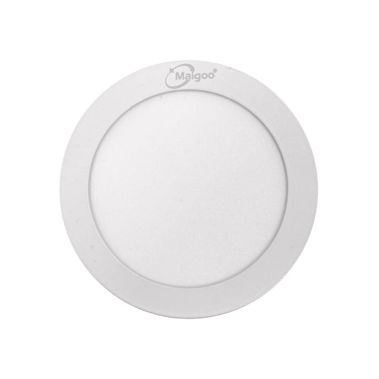 Lámpara panel LED Maigoo blanca redonda, para sobreponer en techo, iluminación interior y moderna