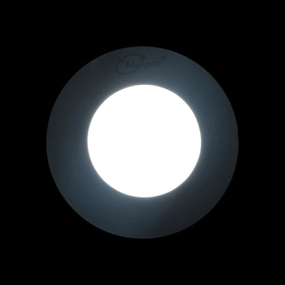 Lámpara panel LED Maigoo redonda empotrable, luz blanca brillante con aro gris oscuro