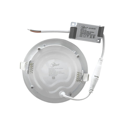 Lámpara panel LED Maigoo redonda empotrable 6W blanca, con driver incluido, para iluminación de techos.