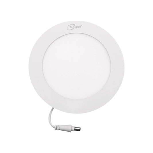 Lámpara panel LED redonda empotrable Maigoo blanca 9W con cable de conexión