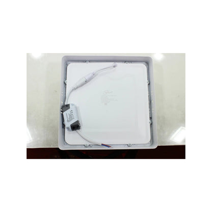 Lámpara panel LED Maigoo 18W cuadrada de sobreponer blanca, vista trasera con driver