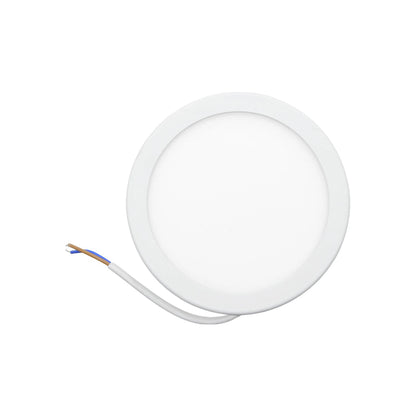 Lámpara panel LED redonda blanca empotrable de 6W con cables para instalación de iluminación en techo