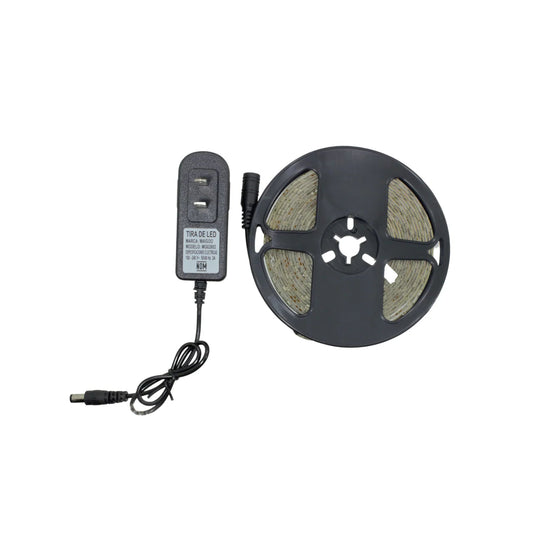 Kit tira LED Maigoo blanco cálido en rollo con adaptador de corriente 100-240V, 2A para iluminación