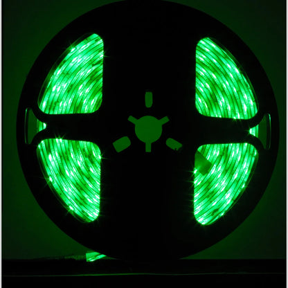 Tira LED verde brillante enrollada en carrete, luz flexible para iluminación decorativa de 5m