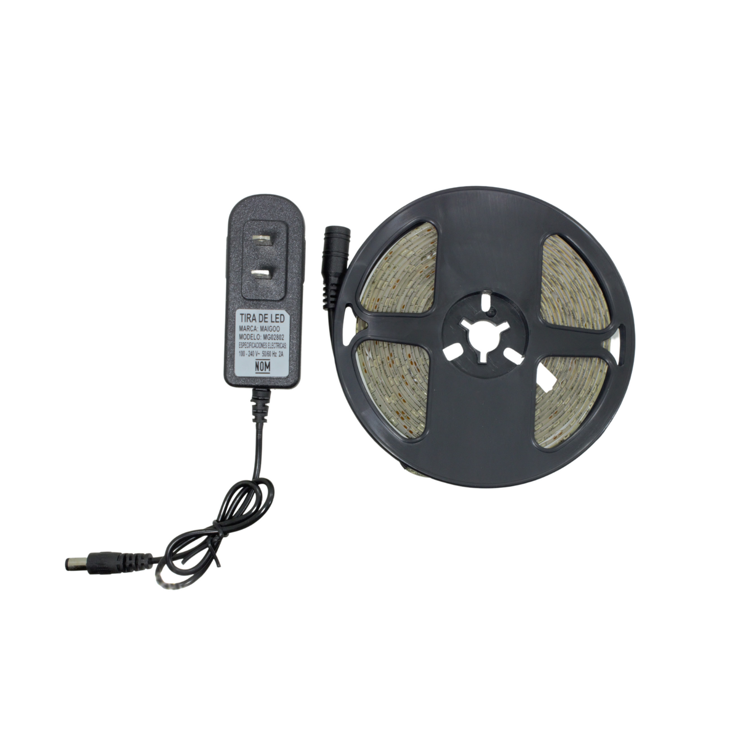 Tira LED en rollo Maigoo MG02802 con eliminador de corriente 100-240V para iluminación residencial