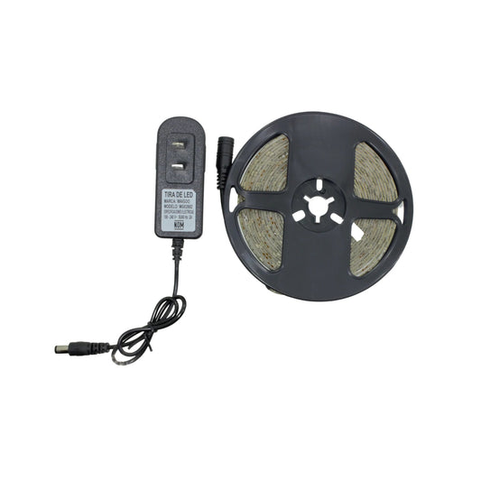 Tira LED blanca Maigoo MG02802 en rollo con adaptador de corriente 100-240V 2A para iluminación