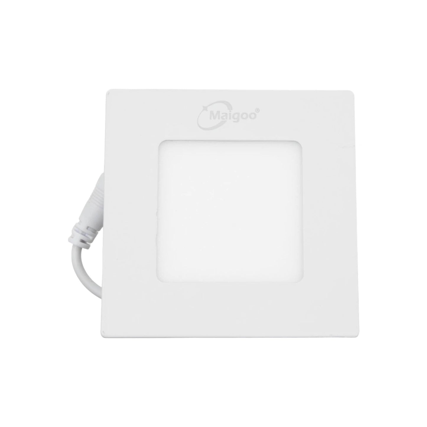 Lámpara panel LED cuadrada empotrable Maigoo blanca 3W para techo
