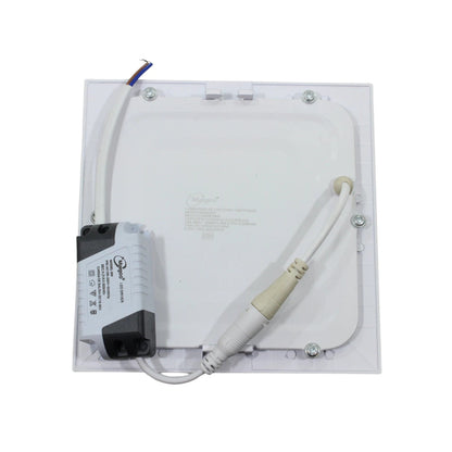 Lámpara panel LED Maigoo 9W cuadrada blanca empotrable con driver para techo interior